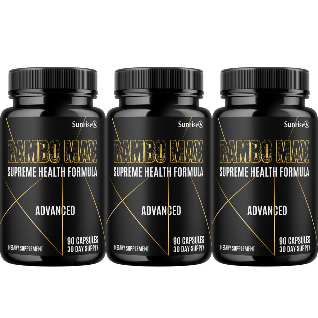 Rambo Max Male Performance Supplement, (3 Pack) Official Male Health S ...