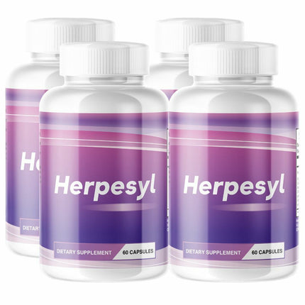 Herpesyl Stop The Spread Heal From The Outside In - 4 Bottles 240 Capsules