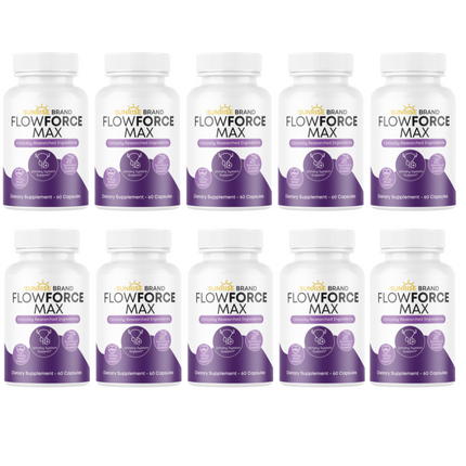 Flow Force Max - Vegan, Male Vitality Supplement Pills - 10 Bottles 600 Capsules
