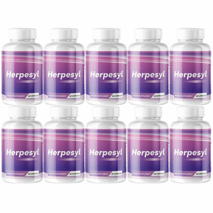 Herpesyl Stop The Spread Heal From The Outside In - 10 Bottles 600 Capsules
