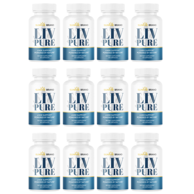 Liv Pure Capsules For Liver Detox Support - 12 Bottles 720 Capsules