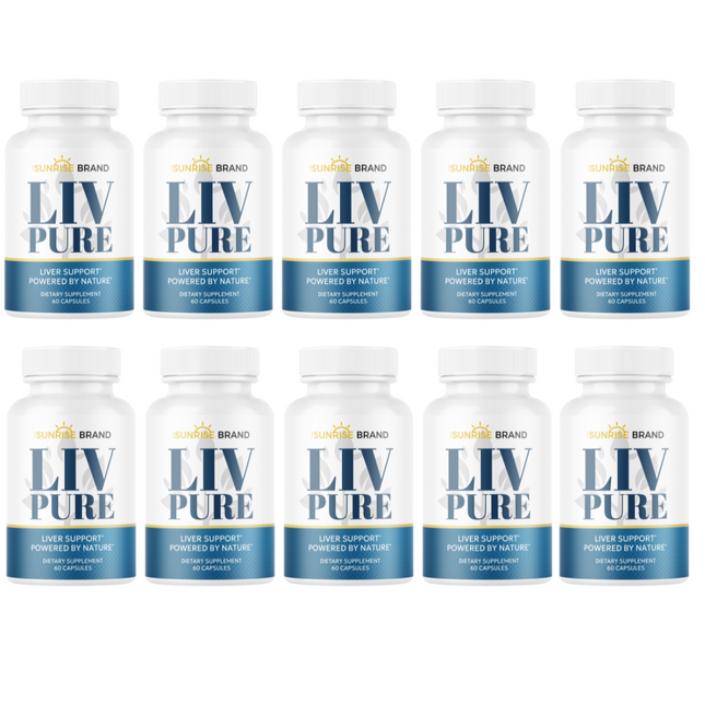 Liv Pure Capsules For Liver Detox Support - 10 Bottles 600 Capsules