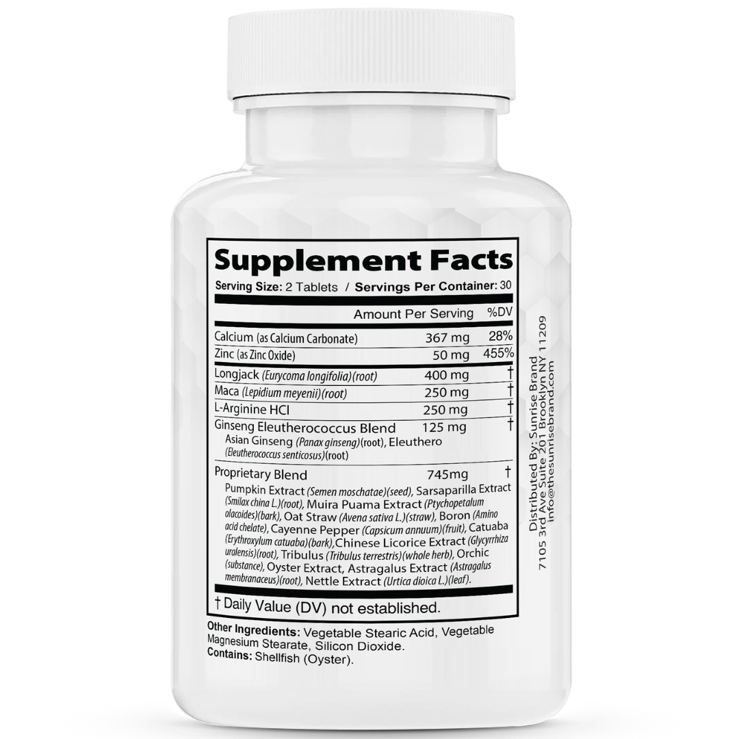 Alpha Labs Male Performance 60 Tablets 30 Day Supply The Sunrise Brand