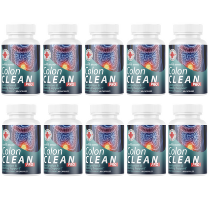 Colon Clean Pro Constipation & Bloating Support -10 Bottles 600 Capsules