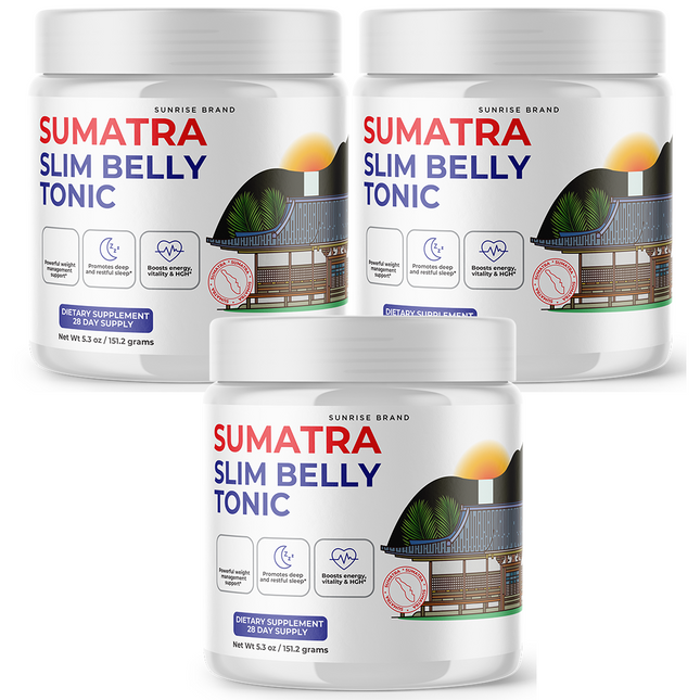 Sumatra Slim Belly Tonic Powder - Official Formula Support Weight Loss - 3 Pack