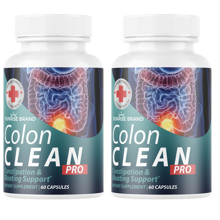 Colon Clean Pro Constipation & Bloating Support -2 Bottles 120 Capsules