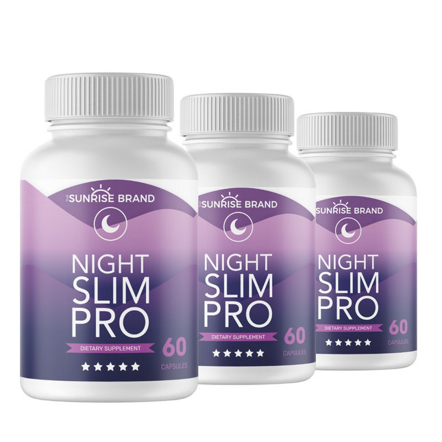 Night Slim Pro Improve Sleep Metabolism Energy Lose Weight 3 Pack - 180 Capsules
