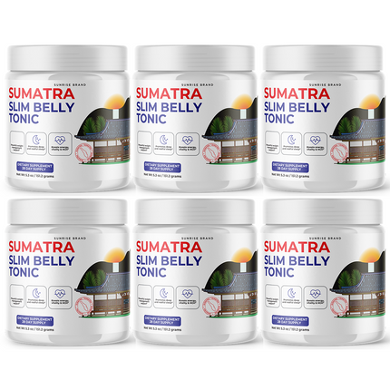 Sumatra Slim Belly Tonic Powder - Official Formula Support Weight Loss -  6 Pack