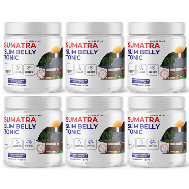 Sumatra Slim Belly Tonic Powder - Official Formula Support Weight Loss -  6 Pack