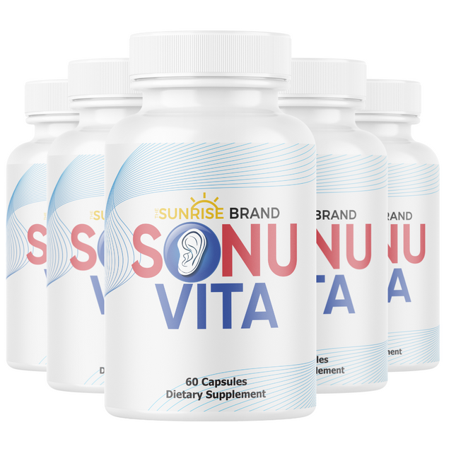 Sonuvita Hearing Support-Enhance Ear Health & Healthy Hearing 5 pck 300 Capsules