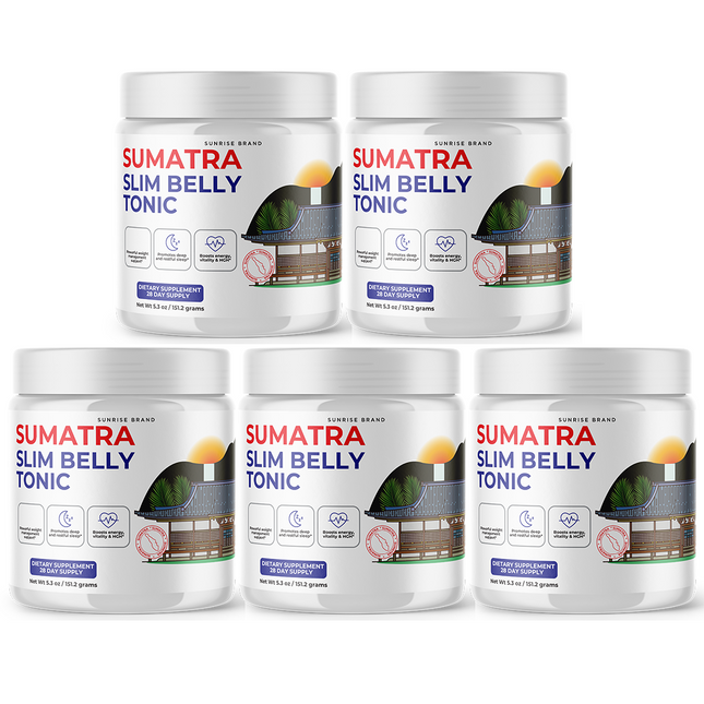 Sumatra Slim Belly Tonic Powder - Official Formula Support Weight Loss - 5 Pack
