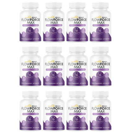 Flow Force Max - Vegan, Male Vitality Supplement Pills - 12 Bottles 720 Capsules