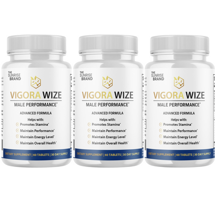 Vigorawize Performance Pills for Men, VigoraWize Advance Testo Boost- 3 Bottles