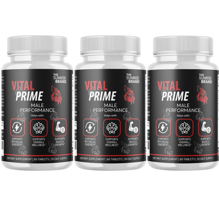 Vital Prime Men Pills, Maximize Energy, Vitality & Stamina - 3 Bottles