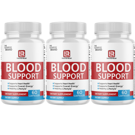 Trusted Relief Blood Support Pills for Managing Sugar & Pressure Levels - 3 Bottles