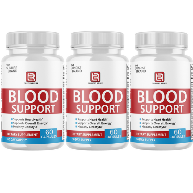 Trusted Relief Blood Support Pills for Managing Sugar & Pressure Levels - 3 Bottles