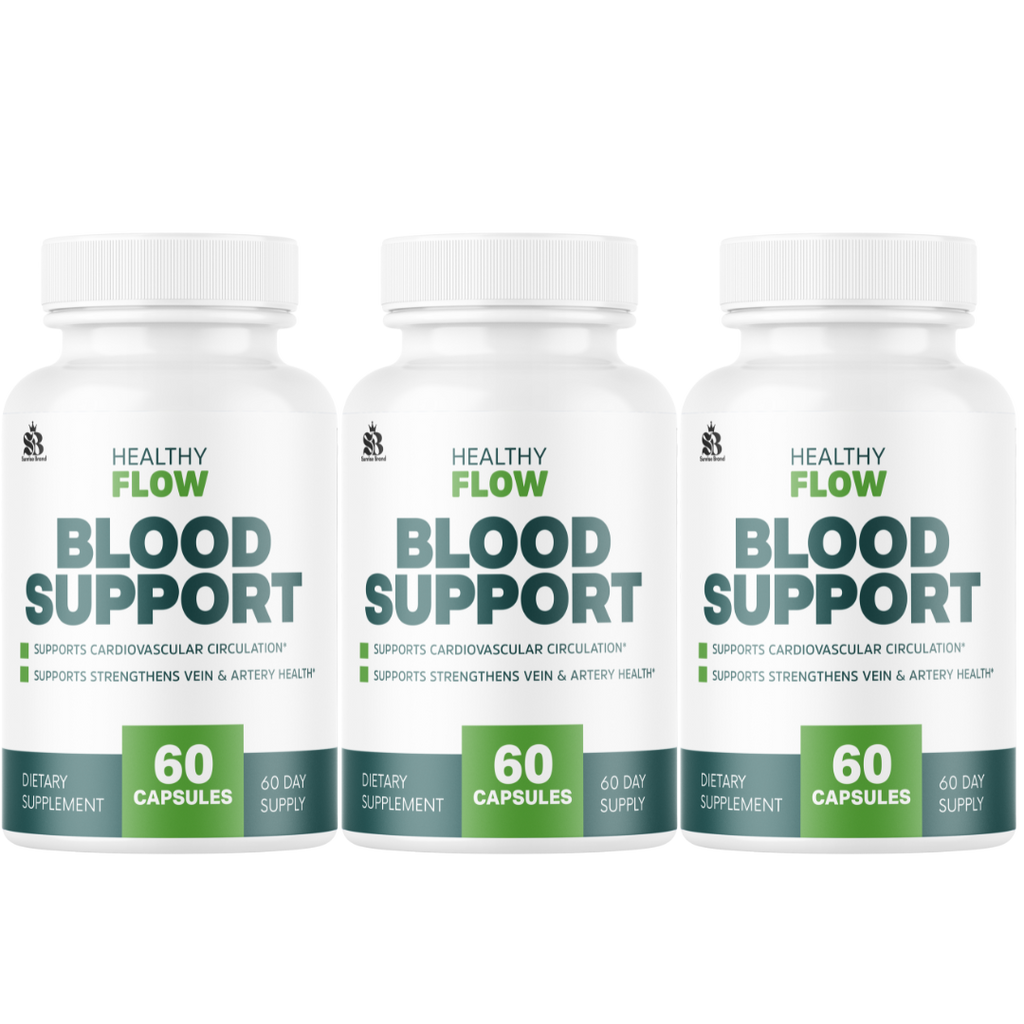 (3 Pack) Healthy Flow Blood Support - HealthyFlow Support - Maximum Strength, Vitamins for Overall Health & Wellness, 180 Capsules for 3 Months
