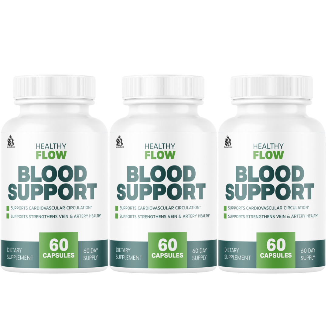 (3 Pack) Healthy Flow Blood Support - HealthyFlow Support - Maximum Strength, Vitamins for Overall Health & Wellness, 180 Capsules for 3 Months