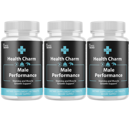 Health Charm Male Pills - Maximize Energy, Vitality & Stamina - 3 Bottles