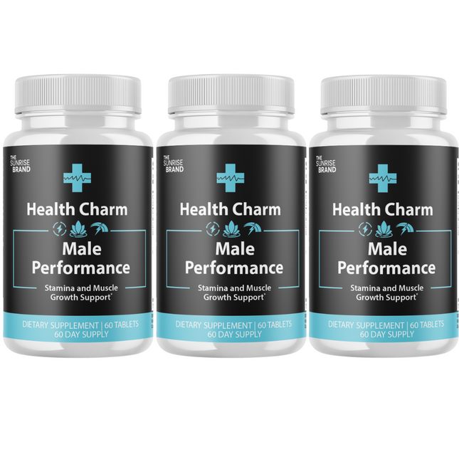 Health Charm Male Pills - Maximize Energy, Vitality & Stamina - 3 Bottles