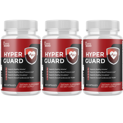 Hyper Guard Blood Support Pills for Healthy Blood Levels & Heart Health - 3 Bottles