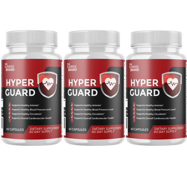 Hyper Guard Blood Support Pills for Healthy Blood Levels & Heart Health - 3 Bottles
