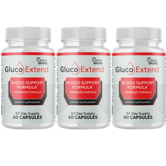 Gluco Extend Capsules Blood Support, GlucoExtend Pills - 3 Bottles