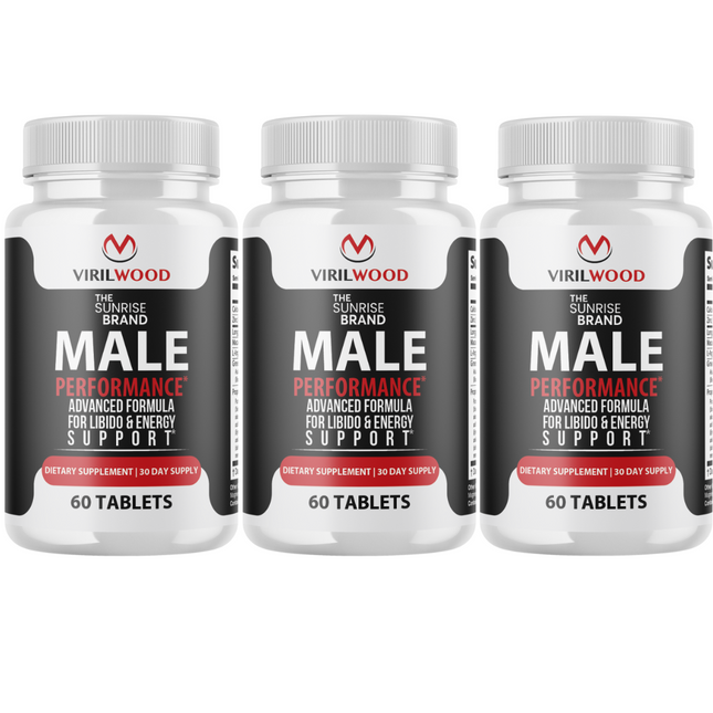 VirilWood Performance & Drive Pills for Men, Viril Wood Male Support - 3 Bottles
