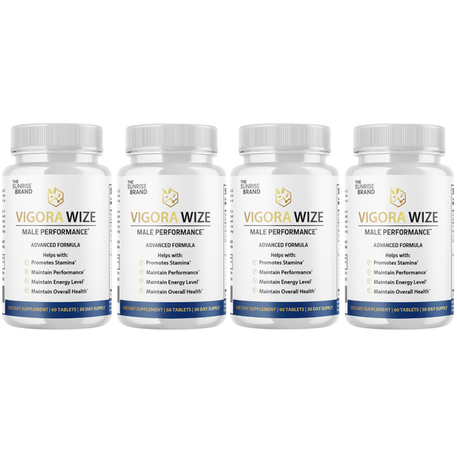 Vigorawize Performance Pills for Men, VigoraWize Advance Testo Boost- 4 Bottles