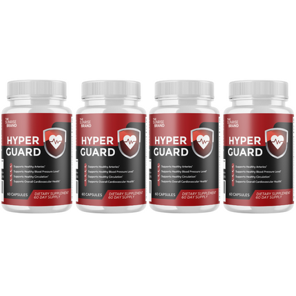 Hyper Guard Blood Support Pills for Healthy Blood Levels & Heart Health - 4 Bottles