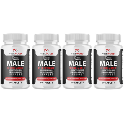 VirilWood Performance & Drive Pills for Men, Viril Wood Male Support - 4 Bottles