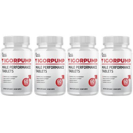 Vigor Pump for Men Advanced Drive and Energy Support Male Performance- 4 Bottles