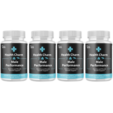 Health Charm Male Pills - Maximize Energy, Vitality & Stamina - 4 Bottles