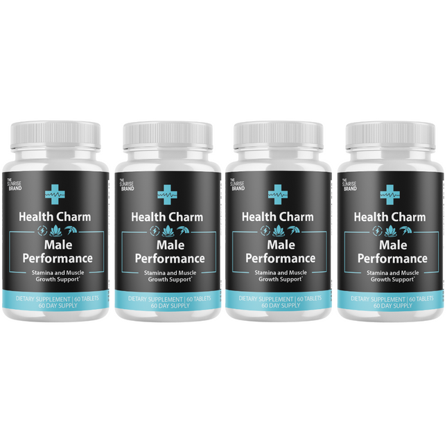 Health Charm Male Pills - Maximize Energy, Vitality & Stamina - 4 Bottles