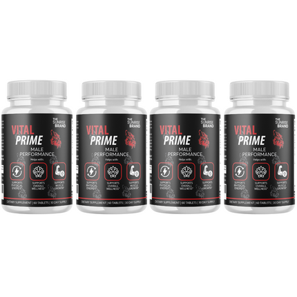 Vital Prime Men Pills, Maximize Energy, Vitality & Stamina - 4 Bottles