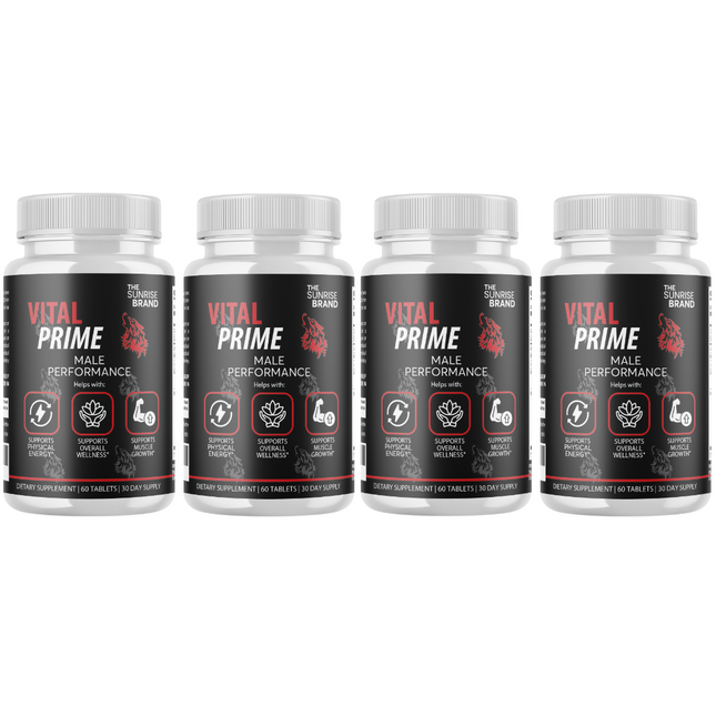 Vital Prime Men Pills, Maximize Energy, Vitality & Stamina - 4 Bottles