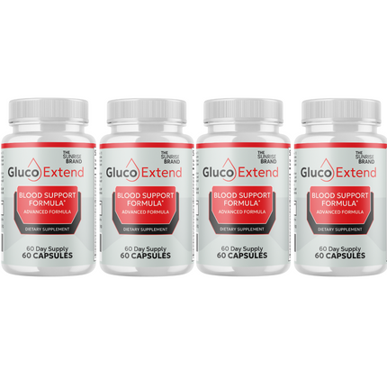 Gluco Extend Capsules Blood Support, GlucoExtend Pills - 4 Bottles