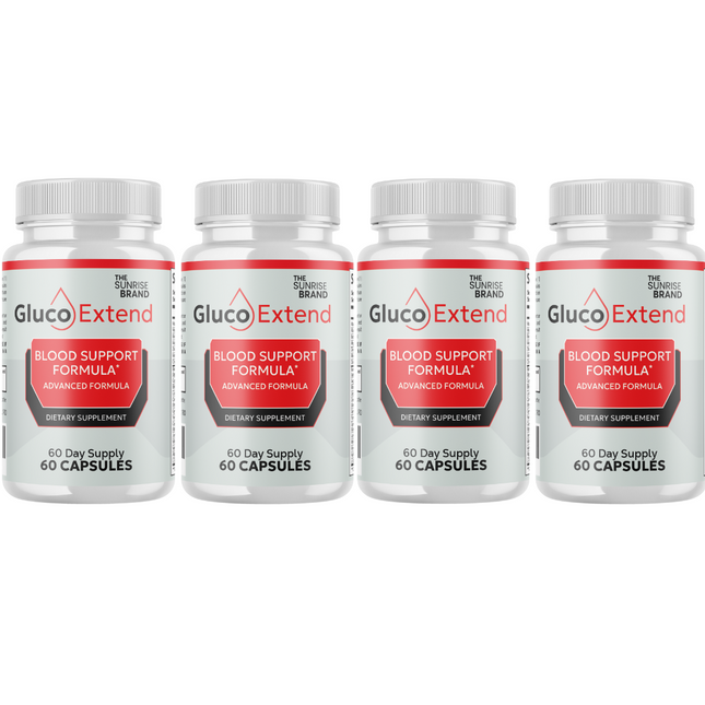 Gluco Extend Capsules Blood Support, GlucoExtend Pills - 4 Bottles