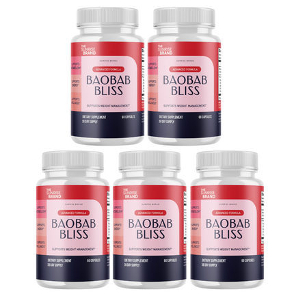 Baobab Bliss - weight loss pills, weight loss supplement, exogenous keto - 5 Bottles