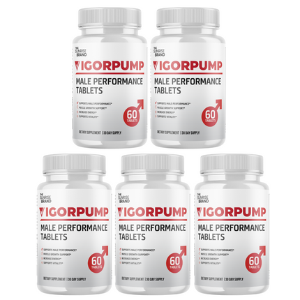 Vigor Pump for Men Advanced Drive and Energy Support Male Performance- 5 Bottles