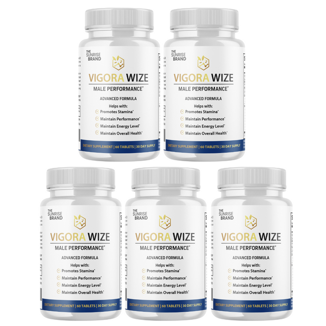 Vigorawize Performance Pills for Men, VigoraWize Advance Testo Boost- 5 Bottles