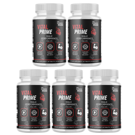 Vital Prime Men Pills, Maximize Energy, Vitality & Stamina - 5 Bottles