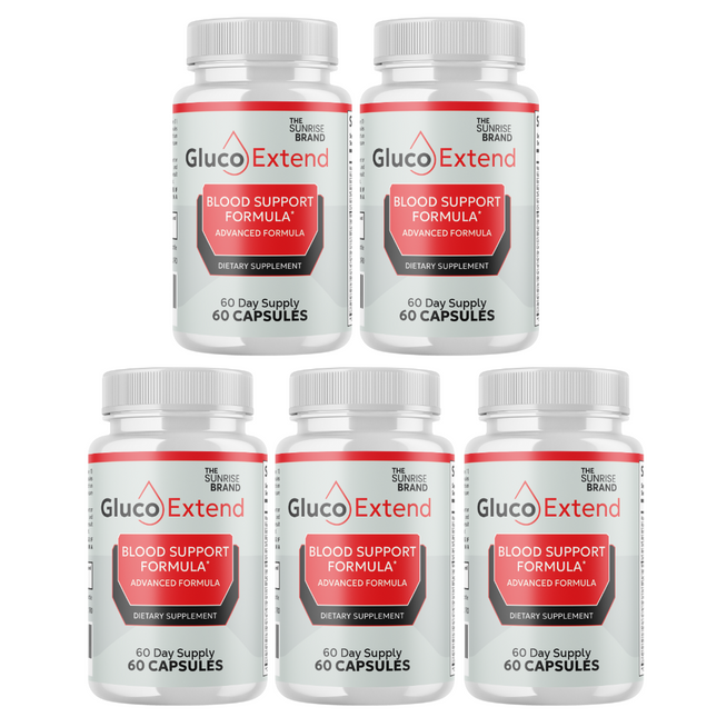 Gluco Extend Capsules Blood Support, GlucoExtend Pills - 5 Bottles