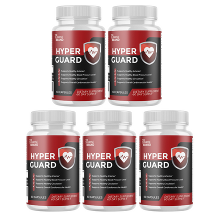 Hyper Guard Blood Support Pills for Healthy Blood Levels & Heart Health - 5 Bottles