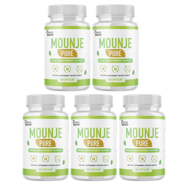 Mounje Pure Weight Loss Capsules, MounjePure Metabolism Booster Pills - 5 Bottles