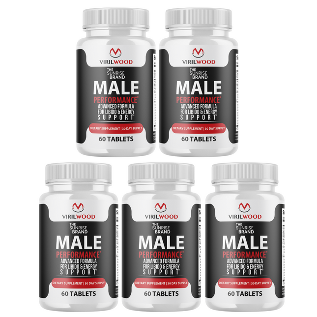 VirilWood Performance & Drive Pills for Men, Viril Wood Male Support - 5 Bottles