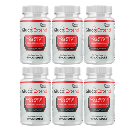 Gluco Extend Capsules Blood Support, GlucoExtend Pills - 6 Bottles