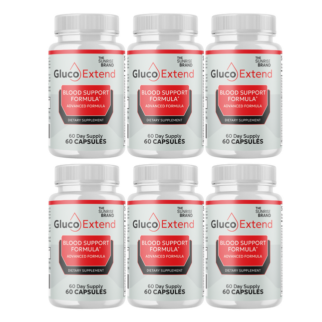 Gluco Extend Capsules Blood Support, GlucoExtend Pills - 6 Bottles