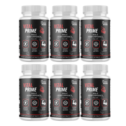 Vital Prime Men Pills, Maximize Energy, Vitality & Stamina - 6 Bottles