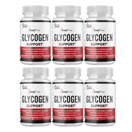 EasyFlow-Glycogen Support Pills, Easy Flow Capsules, Blood Support- 6 Bottles